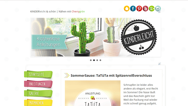 Kinderleicht & schön | Nähen mit Cherrygrön Kinderleicht & schön | Nähen mit Cherrygrön