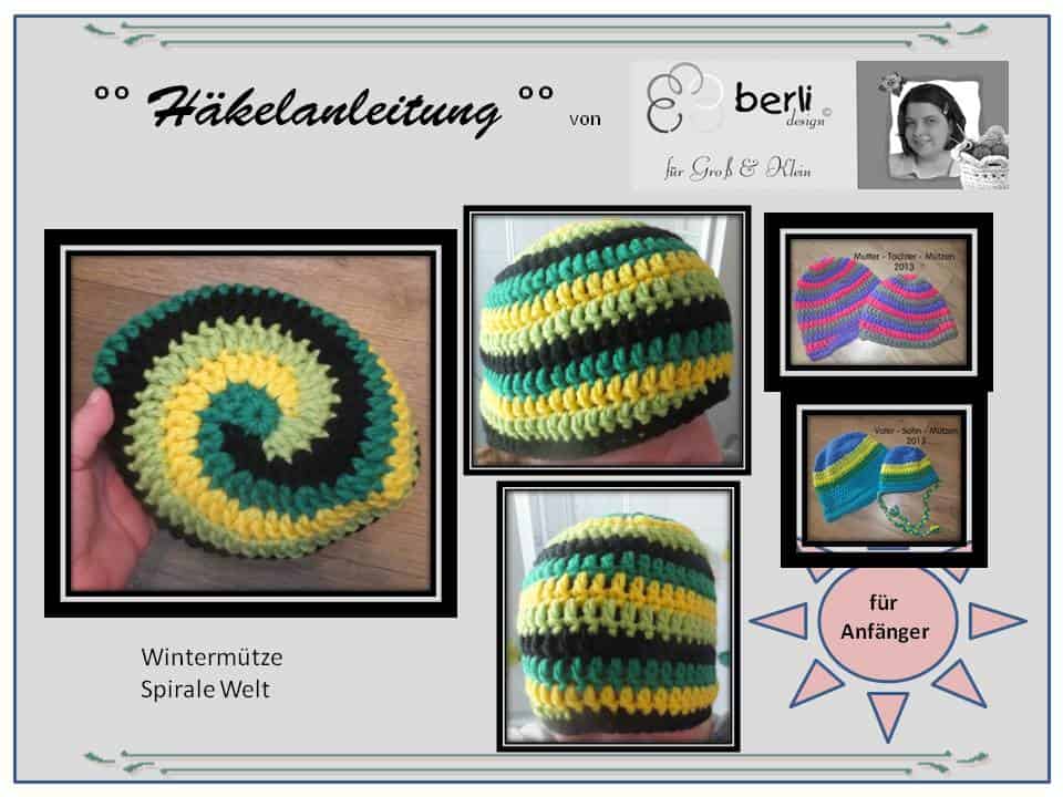 Mützen …… Häkelanleitungen …. von berli design