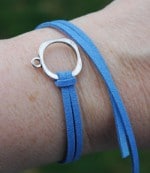Veloursband Armband mit Anhängerchen