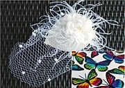 Regenbogen-Schmetterlings-Fascinator