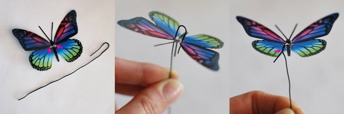 Regenbogen-Schmetterlings-Fascinator