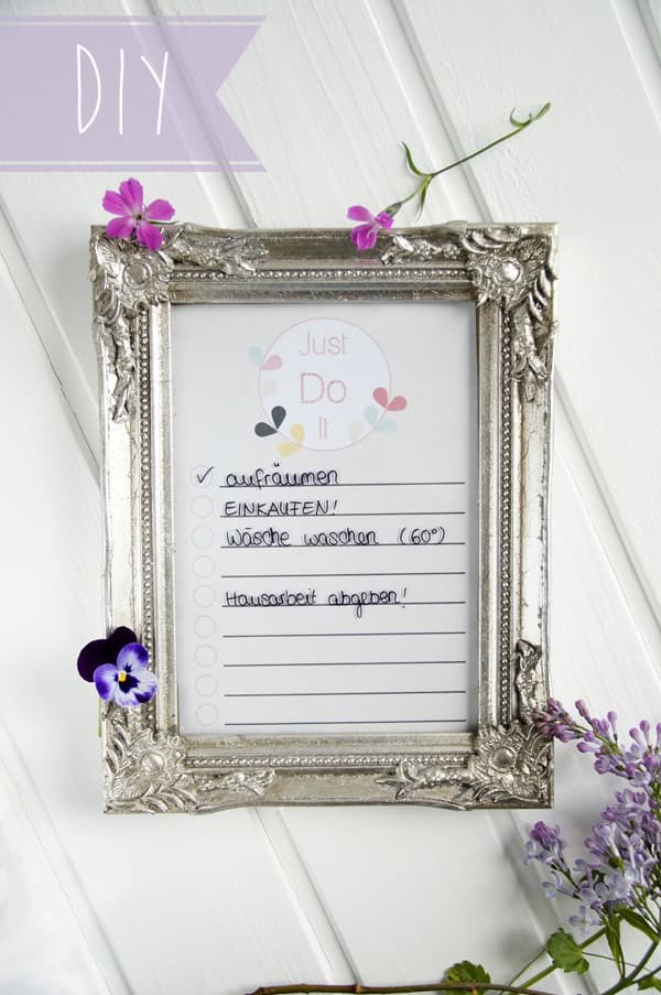 To Do Liste im Bilderrahmen