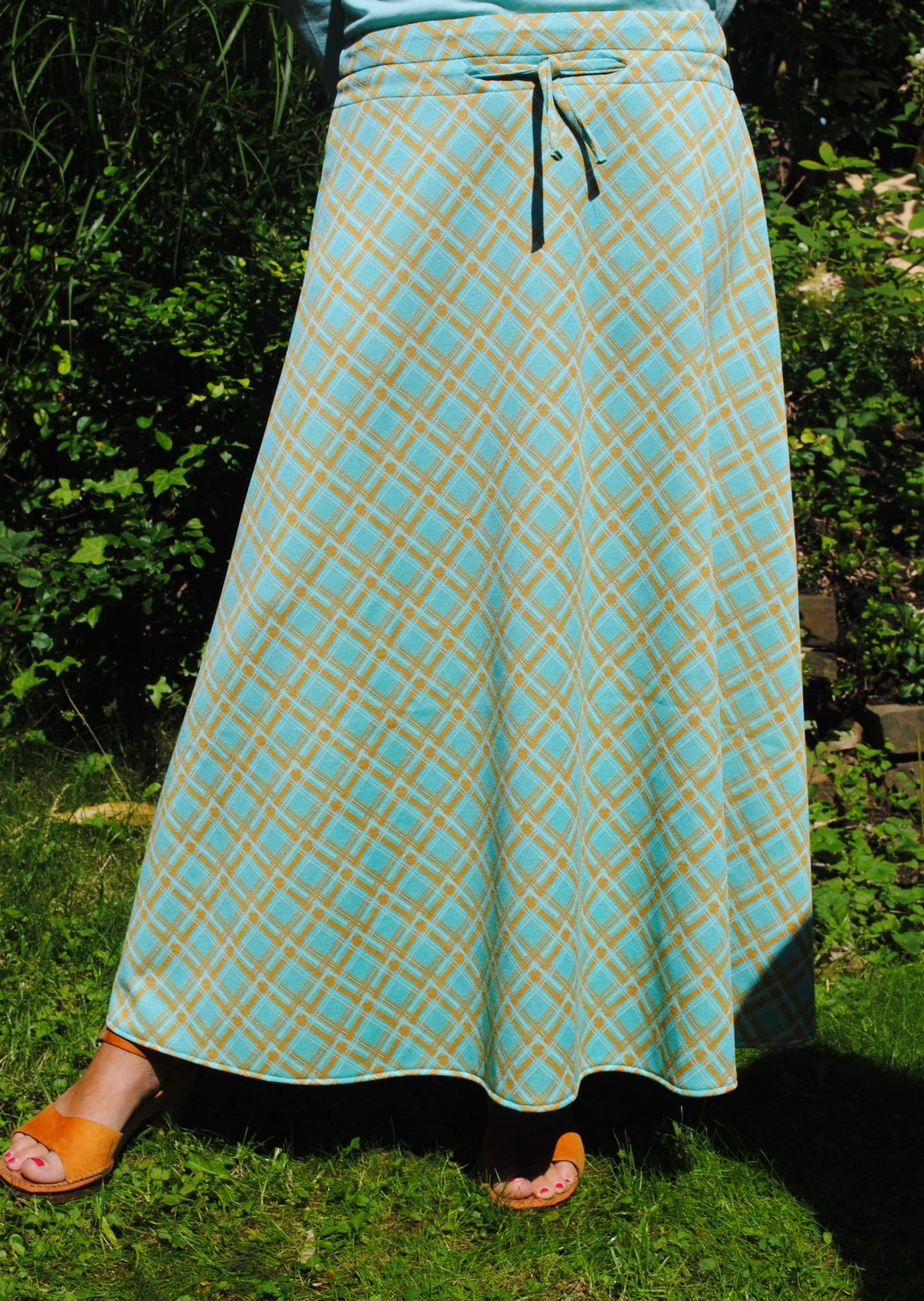 Langer Rock aus original 60er Jahre Stoff - HANDMADE Kultur