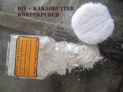 DIY-Kakaobutter-Körperpuder