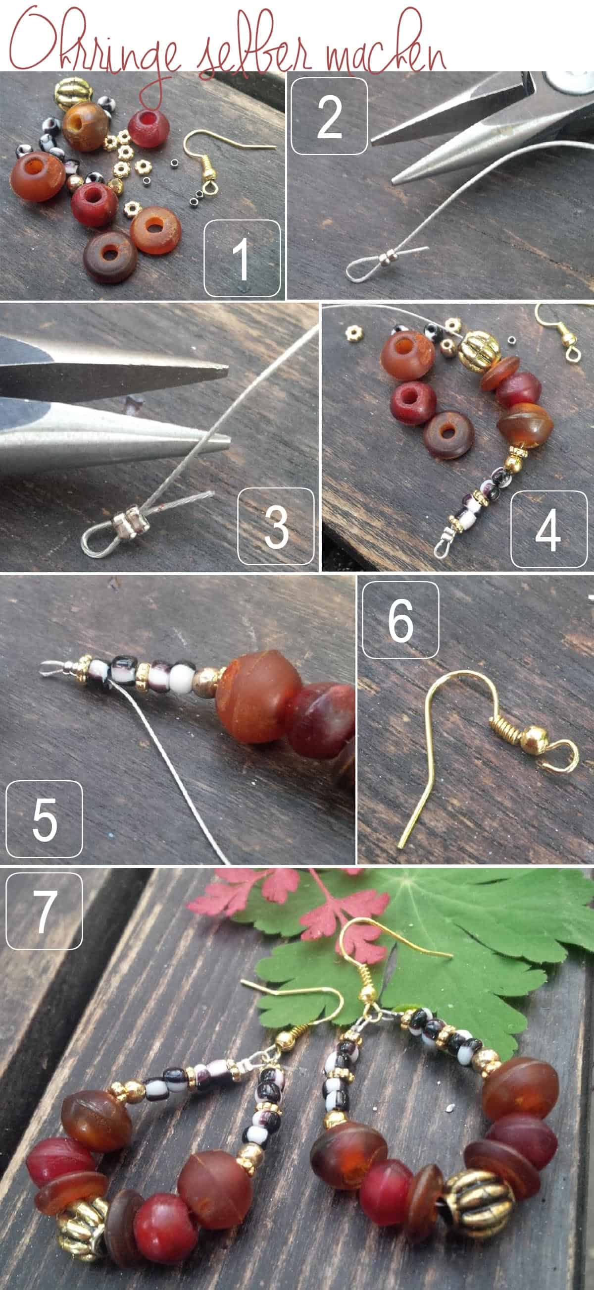 DIY OHRRINGE MIT PERLEN