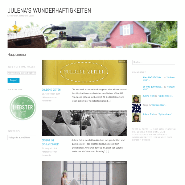 Julena's Wunderhaftigkeiten - Kreativ sein, im Hier und Jetzt Julena's Wunderhaftigkeiten - Kreativ sein, im Hier und Jetzt