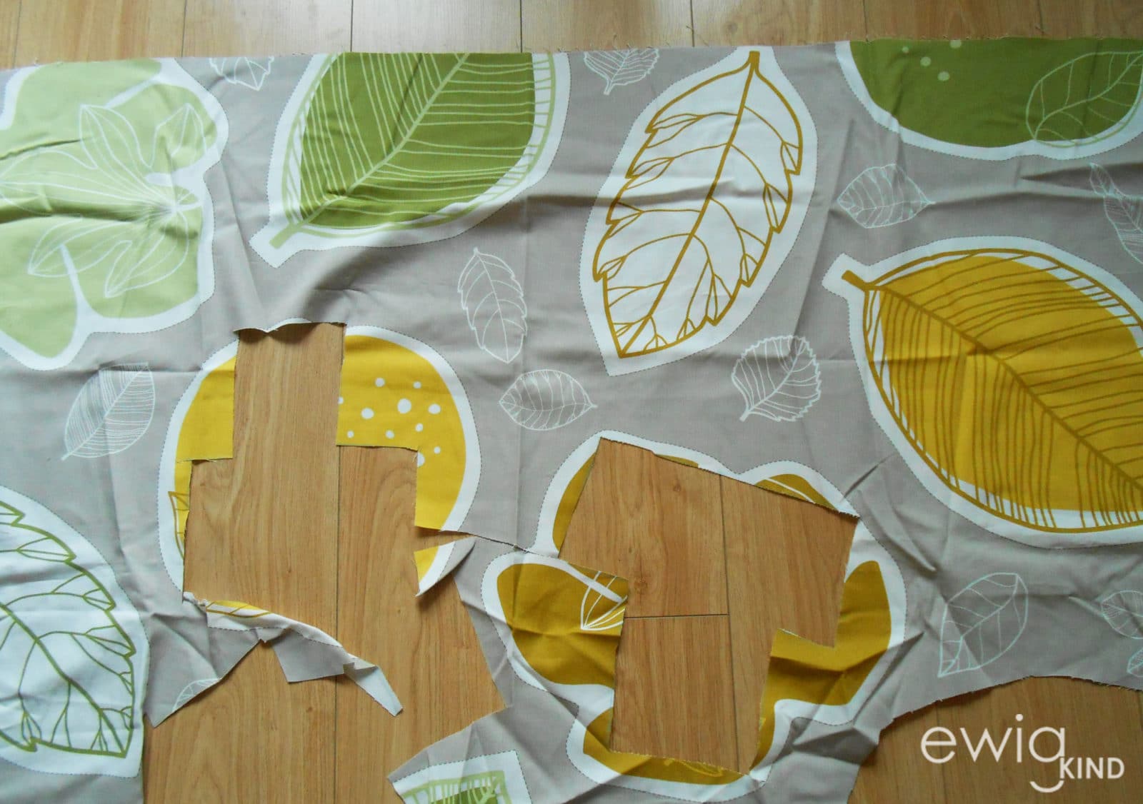 Patchwork-Kissen aus nur einem Stoff