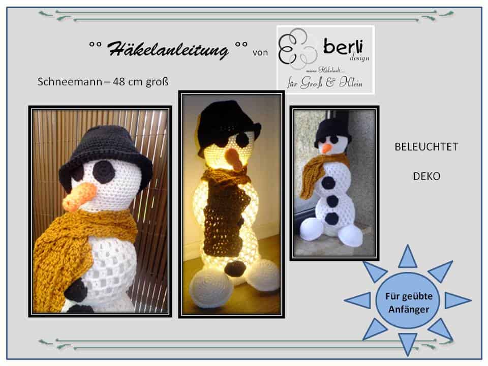 Schneemann Deko beleuchtet