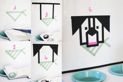 DIY mit Masking Tape: Futter-Station für Hunde