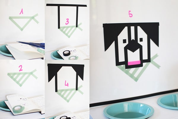 DIY mit Masking Tape: Futter-Station für Hunde