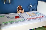 Kinder-Bettlaken bestempeln