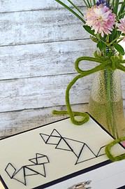 Fuchs, Bär, Hase-Tangram-Boxen im Stylischen Schwarz-Weiß-Look