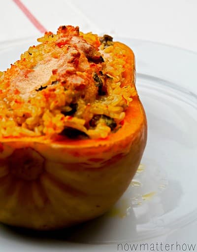 freitagsfutter #4 | gefüllter Butternut-Kürbis mit Risotto