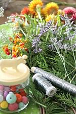 Herbstkranz aus Trockenblumen