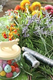Herbstkranz aus Trockenblumen