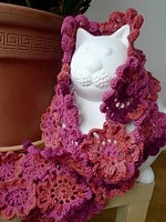 Japanischer Blütenschal – Japanese Flower Scarf – Häkelanleitung