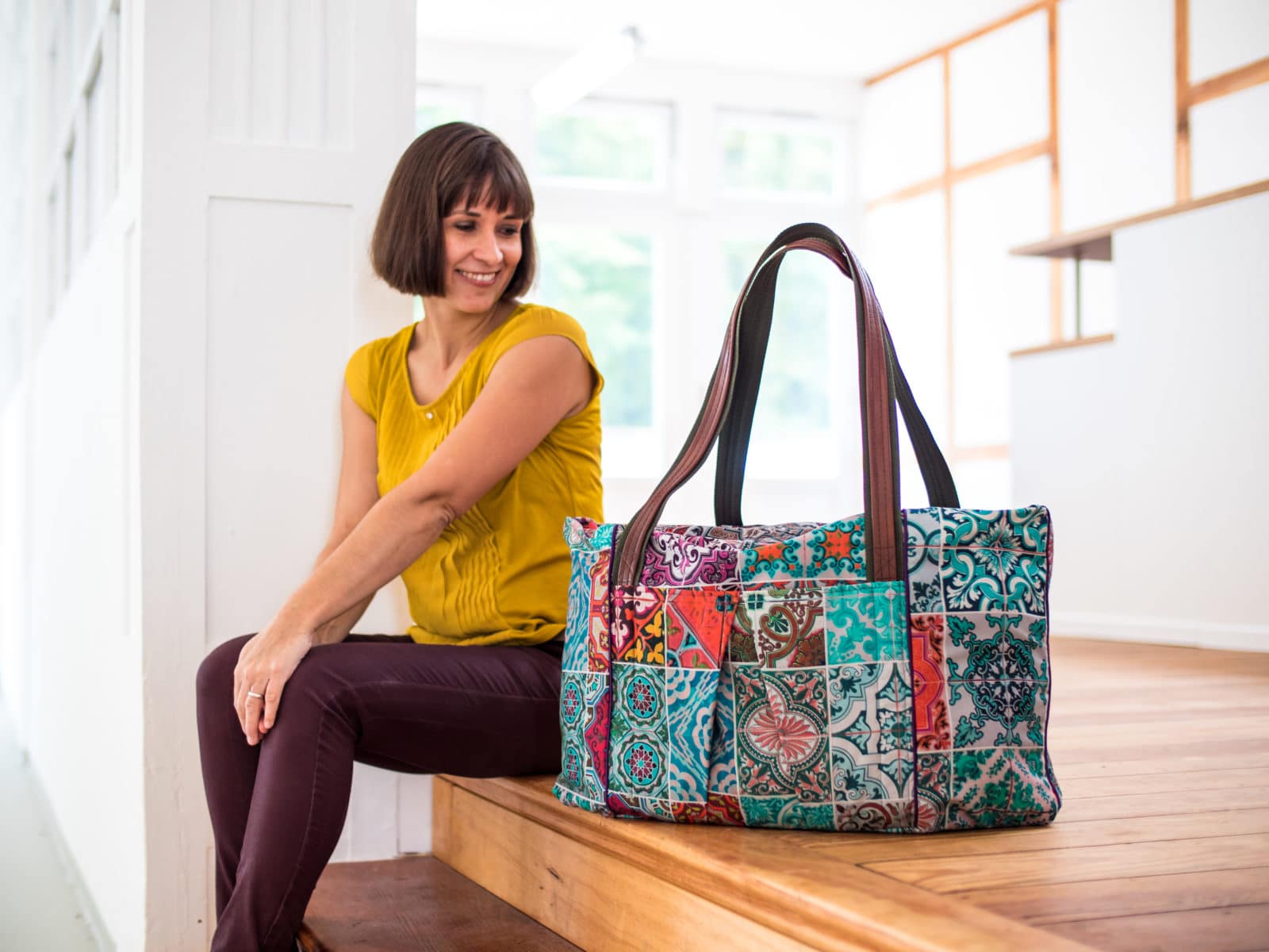 Sechseckige Reisetasche