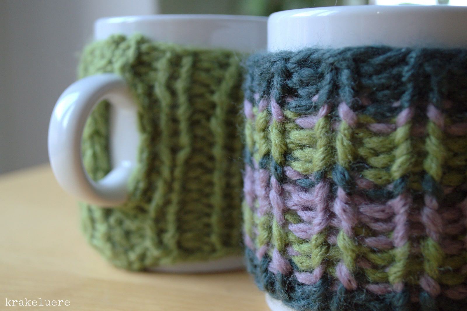 Gestrickte Tassenwärmer