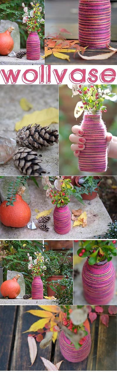 HALLO HERBST! DIY-Wollvase