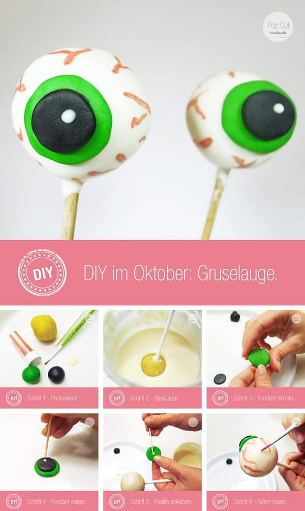 DIY Gruselaugen Cake Pops