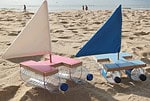 Der Weltumsegler … ein Katamaran aus Holz und Hauptsegel