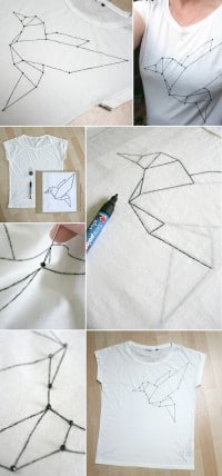 Shirt mit Origami