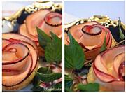 Super leckere Apfel-Tartelettes in Rosen Form