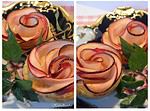 Super leckere Apfel-Tartelettes in Rosen Form