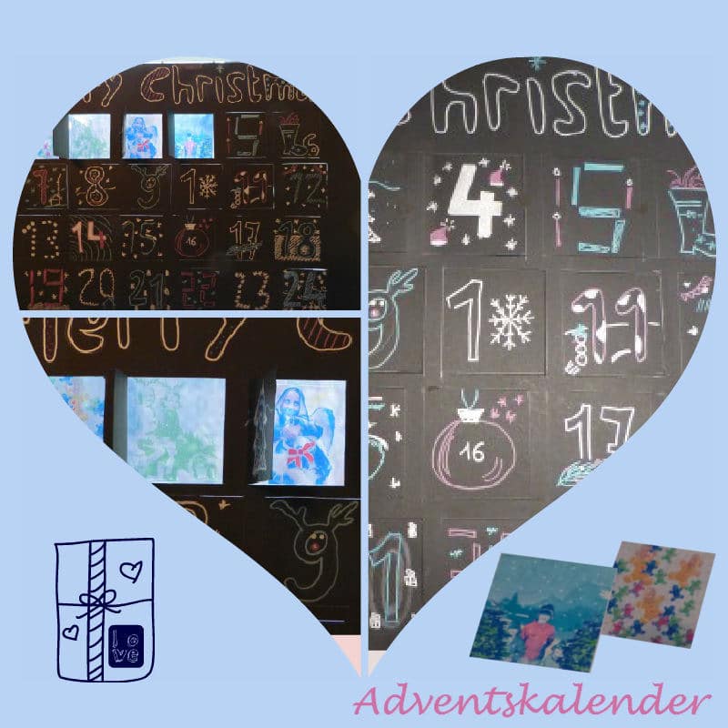 leuchtender Adventskalender fürs Fenster