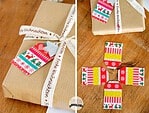 Geschenkanhänger mit Masking Tape basteln