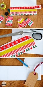 Geschenkanhänger mit Masking Tape basteln