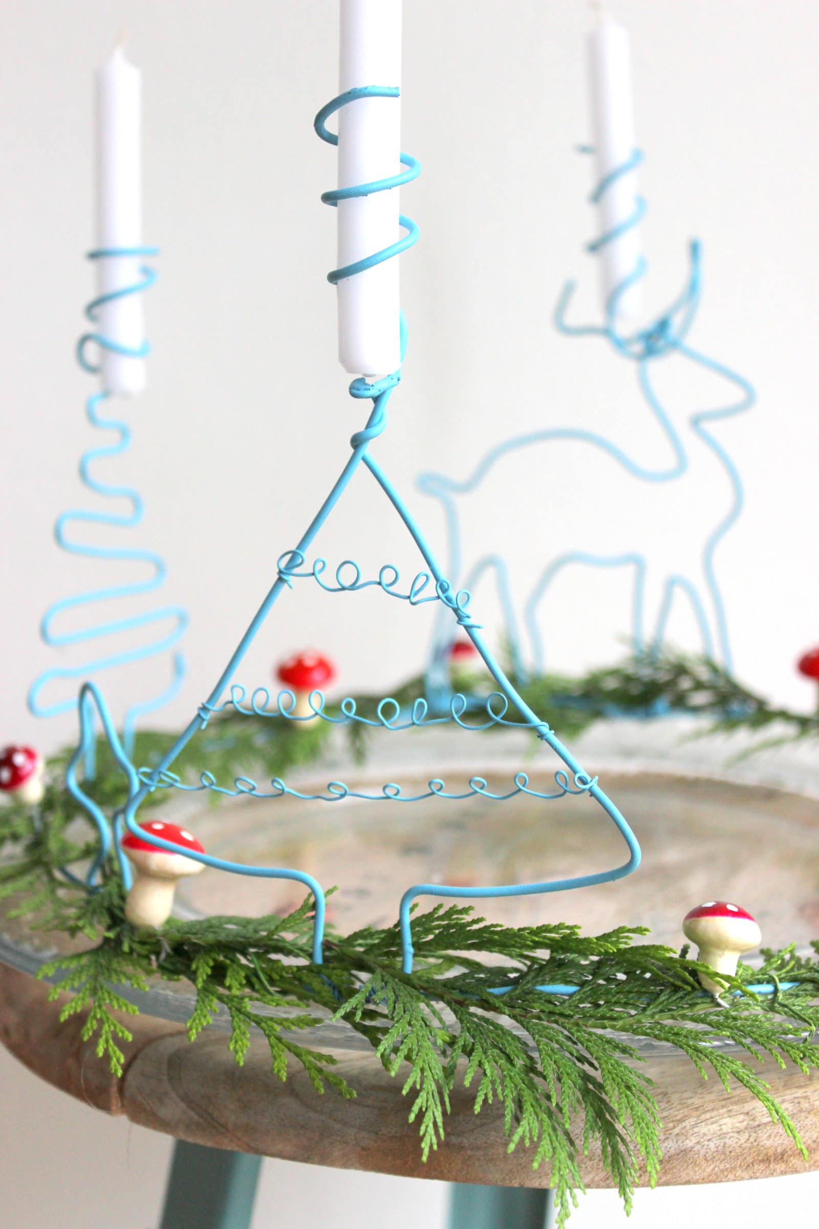 Adventskranz aus Draht