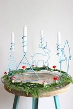 Adventskranz aus Draht