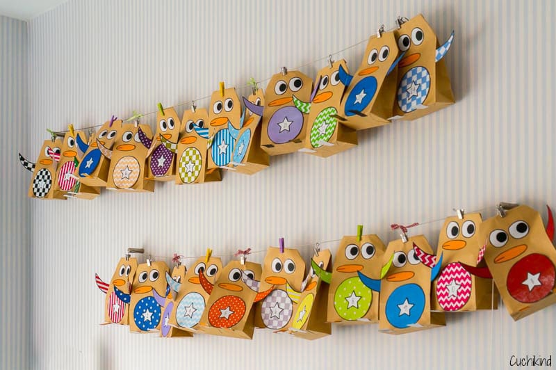 DIY-Pinguin-Adventskalender
