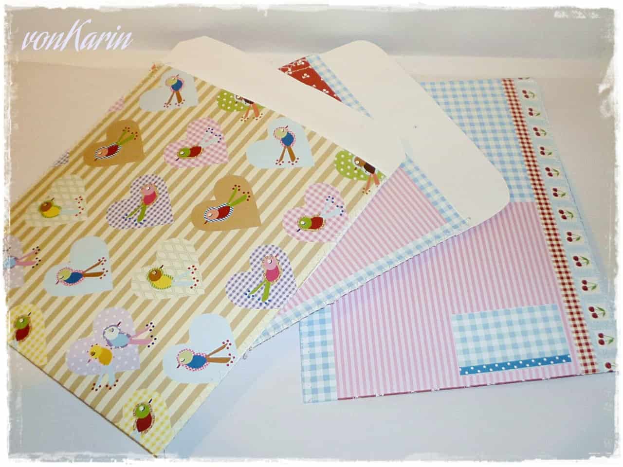 Versandtaschen aus hübschem Papier