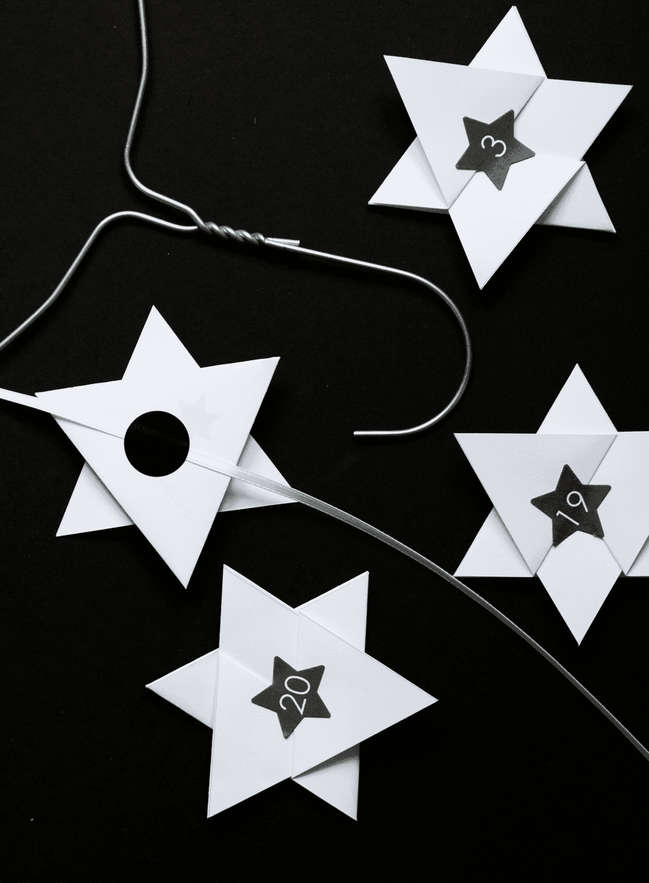 Adventskalender Sterne (mit Faltanleitung)