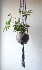 DIY Macrame Blumenampel mit Betontopf