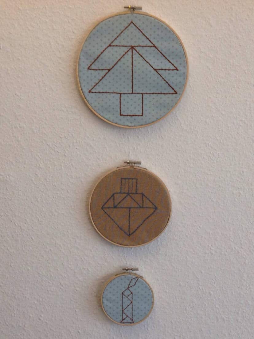 Tangram gestickt