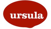 Ursula Logo in rotem Sprechblasen-Design, ideal für handgemachte, kreative Produkte und nachhaltige Handwerkskunst bei HANDMADE Kultur.