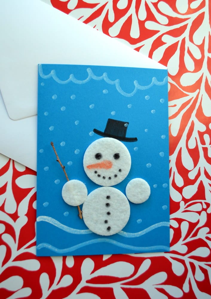 Kuschelige Schneemann-Sticker