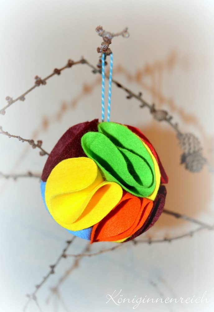 Filzkugeln für den Weihnachtsbaum