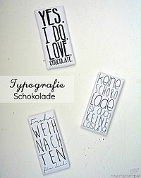 10-Minuten-Geschenkidee | Typografie Schokolade