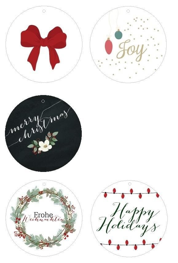 Freebie Anhänger zum Ausdrucken für Weihnachtsgeschenke