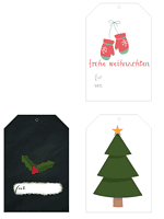 Freebie Anhänger zum Ausdrucken für Weihnachtsgeschenke
