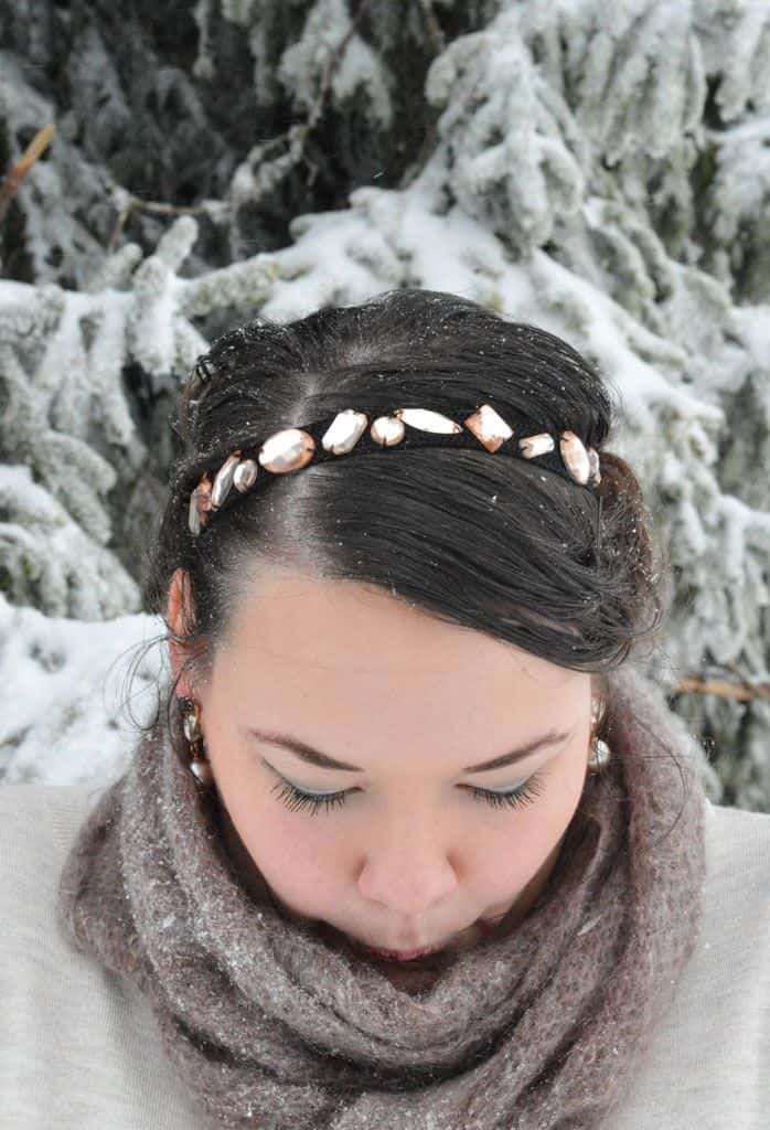 Haarband mit Glitzersteinen