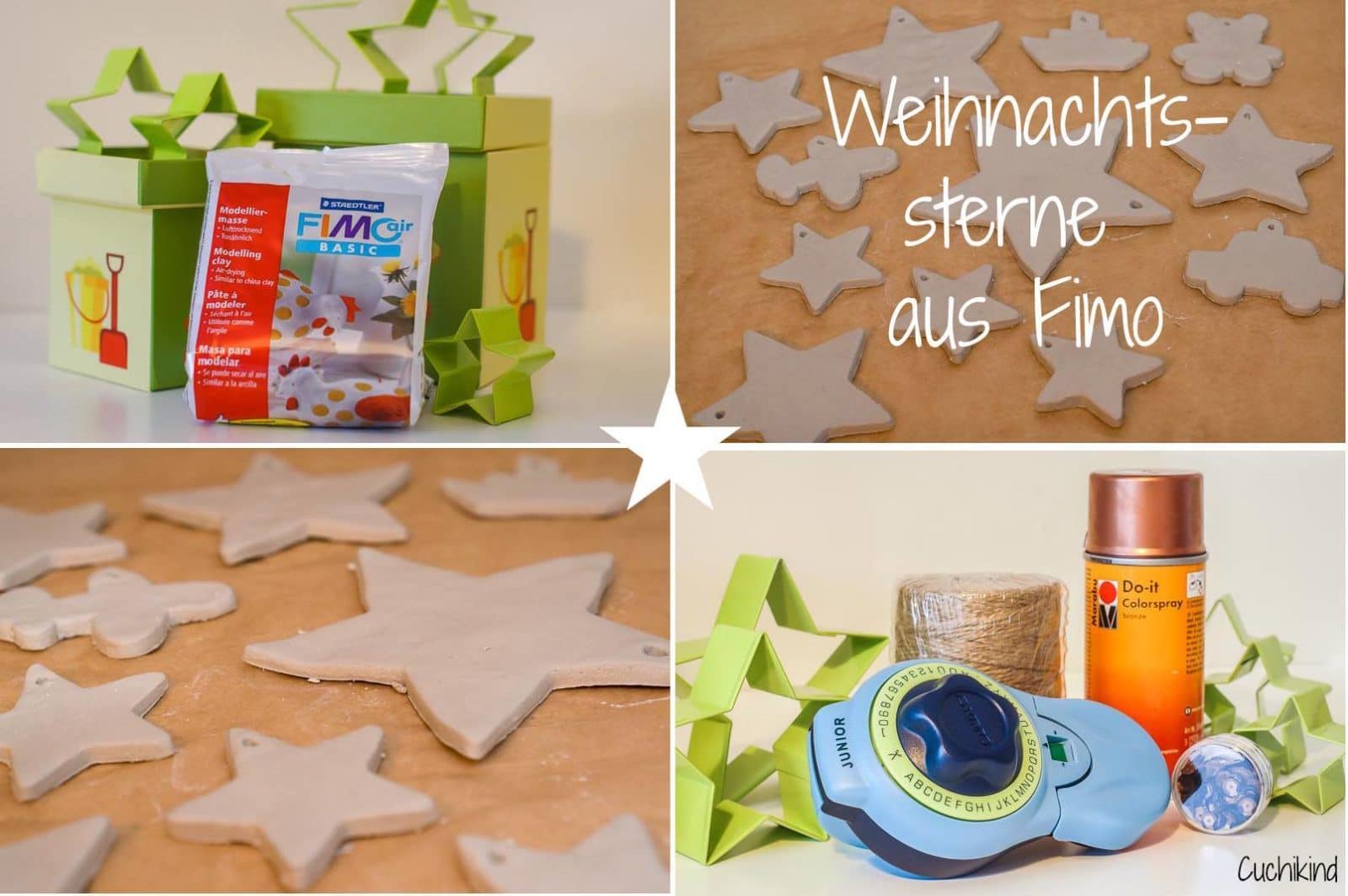 Anhänger für den Weihnachtsbaum aus Fimo