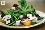 Fünf Gänge Silvester: 1. Kleiner Bunter Feldsalat mit Feta