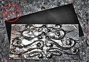 Strukturierte Weihnachtskarten im Metall-Look