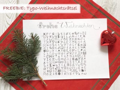 weihnachtliches Buchstabenrätsel