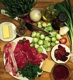 Fünf Gänge Silvester: 4. Rumpsteak-Roulade im Rosenkohlbett